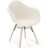 Buy Chair with arms - Upholstered bouclé - Scandinavian - Dining room, office or waiting room - Skandiva White 61819 in the United Kingdom
