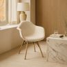 Buy Chair with arms - Upholstered bouclé - Scandinavian - Dining room, office or waiting room - Skandiva White 61819 in the United Kingdom