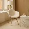 Buy Chair with arms - Upholstered bouclé - Scandinavian - Dining room, office or waiting room - Skandiva White 61819 home delivery