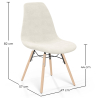 Buy Dining chair Scandinavian upholstered in bouclé – Dining or desk - Lumi White 61820 - in the UK