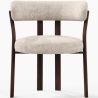 Buy Living room armchair with armrests upholstered in Chenille – Dark wood-effect legs – Ergonomic and modern design – Essentia Cream 61789 - in the UK