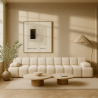 Buy Modular Sofa Upholstered in Bouclé Fabric - 3/4 Seater - Bathy White 61823 in the United Kingdom