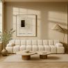 Buy Modular Sofa Upholstered in Bouclé Fabric - 3/4 Seater - Bathy White 61823 - prices