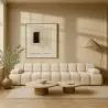 Buy Modular Sofa Upholstered in Bouclé Fabric - 3/4 Seater - Bathy White 61823 - prices