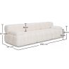 Buy Modular Sofa Upholstered in Bouclé Fabric - 3/4 Seater - Bathy White 61823 in the United Kingdom