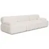 Buy Modular Sofa Upholstered in Bouclé Fabric - 3/4 Seater - Bathy White 61823 - in the UK