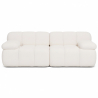 Buy Modular Sofa Upholstered in Bouclé Fabric – 2/3 Seater – Bathy White 61822 - in the UK
