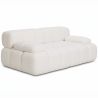Buy Modular Sofa Upholstered in Bouclé Fabric – 2/3 Seater – Bathy White 61822 - in the UK