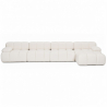 Buy Modular Sofa Chaise Longue Upholstered in Bouclé Fabric - 4/5 seats - Bathy White 61824 - in the UK
