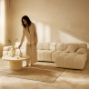 Buy Modular Sofa Chaise Longue Upholstered in Bouclé Fabric - 4/5 seats - Bathy White 61824 in the United Kingdom