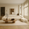 Buy Modular Sofa Chaise Longue Upholstered in Bouclé Fabric - 4/5 seats - Bathy White 61824 - prices