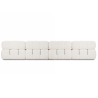 Buy Modular Sofa Chaise Longue Upholstered in Bouclé Fabric - 4/5 seats - Bathy White 61824 - in the UK