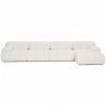 Buy Modular Sofa Chaise Longue Upholstered in Bouclé Fabric - 4/5 seats - Bathy White 61824 - in the UK