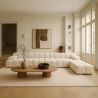 Buy Modular Sofa Chaise Longue Upholstered in Bouclé Fabric - 4/5 seats - Bathy White 61824 - prices