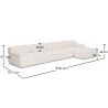 Buy Modular Sofa Chaise Longue Upholstered in Bouclé Fabric - 4/5 seats - Bathy White 61824 in the United Kingdom