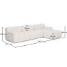 Buy Modular Sofa Chaise Longue Upholstered in Bouclé Fabric - 3/4 seater - Bathy White 61825 in the United Kingdom