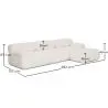 Buy Modular Sofa Chaise Longue Upholstered in Bouclé Fabric - 3/4 seater - Bathy White 61825 in the United Kingdom