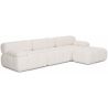 Buy Modular Sofa Chaise Longue Upholstered in Bouclé Fabric - 3/4 seater - Bathy White 61825 - in the UK