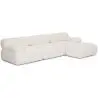 Buy Modular Sofa Chaise Longue Upholstered in Bouclé Fabric - 3/4 seater - Bathy White 61825 - in the UK