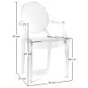 Buy Pack of 3 Transparent Dining Chair - Armrest Design - Louis King Transparent 61826 with a guarantee