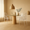 Buy Pack of 3 Transparent Dining Chair - Armrest Design - Louis King Transparent 61826 at MyFaktory