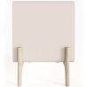 Buy Modern Scandi nightstand covered in faux leather with 3 drawers and natural wood legs - Barel Cream 61827 - in the UK