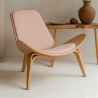 Buy Designer Armchair - Scandinavian Armchair - Fabric Upholstery - Peach - Luna Fersken 61830 - prices