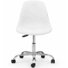 Buy Office Chair Swivel with Wheels – Velvet Upholstery – Steel Legs - Brielle  White 61831 - in the UK