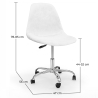 Buy Office Chair Swivel with Wheels – Velvet Upholstery – Steel Legs - Brielle  White 61831 - prices