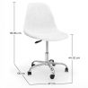 Buy Office Chair Swivel with Wheels – Velvet Upholstery – Steel Legs - Brielle  White 61831 in the United Kingdom