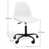 Buy Office Chair Swivel with Wheels – Velvet Upholstery – Steel Black Legs - Brielle  White 61832 - prices