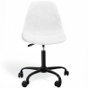 Buy Office Chair Swivel with Wheels – Velvet Upholstery – Steel Black Legs - Brielle  White 61832 - in the UK