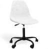 Buy Office Chair Swivel with Wheels – Velvet Upholstery – Steel Black Legs - Brielle  White 61832 - in the UK