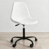 Buy Office Chair Swivel with Wheels – Velvet Upholstery – Steel Black Legs - Brielle  White 61832 in the United Kingdom