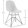 Buy Dining Chair with Metal Legs – Modern Design – Brielle  White 61833 with a guarantee