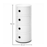 Buy Plastic Storage Chest - 4 Drawers - Modern Glossy Organizer - New Bili 4 White 61845 - in the UK