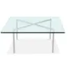 Buy City Coffee Table - Square - 12mm Glass  Steel 13307 - in the UK