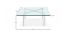 Buy City Coffee Table - Square - 12mm Glass  Steel 13307 in the United Kingdom