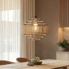 Buy Pendant Light - Natural Rope and Black Metal Frame - Nasuh Natural 61876 in the United Kingdom