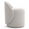 Buy Stool Low Round – Upholstered Seat with Backrest – Yera White 61873 with a guarantee