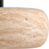 Buy Ceiling light pendant - Wood & travertine - Leonore Beige 61881 - in the UK