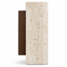 Buy Wall light - Wood & travertine wall sconce - Voilá Beige 61884 in the United Kingdom