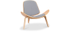 Buy Designer armchair - Scandinavian armchair - Fabric upholstery - Luna Light grey 16773 home delivery