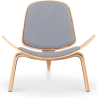 Buy Designer armchair - Scandinavian armchair - Fabric upholstery - Luna Light grey 16773 - in the UK