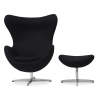 Buy Bold Chair with Ottoman - Fabric Black 13657 - prices
