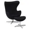 Buy Bold Chair with Ottoman - Fabric Black 13657 in the United Kingdom