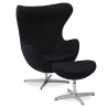 Buy Bold Chair with Ottoman - Fabric Black 13657 at MyFaktory