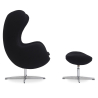 Buy Bold Chair with Ottoman - Fabric Black 13657 in the United Kingdom