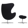 Buy Bold Chair with Ottoman - Fabric Black 13657 home delivery