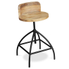 Buy Onawa vintage industrial style stool Natural wood 58481 in the United Kingdom